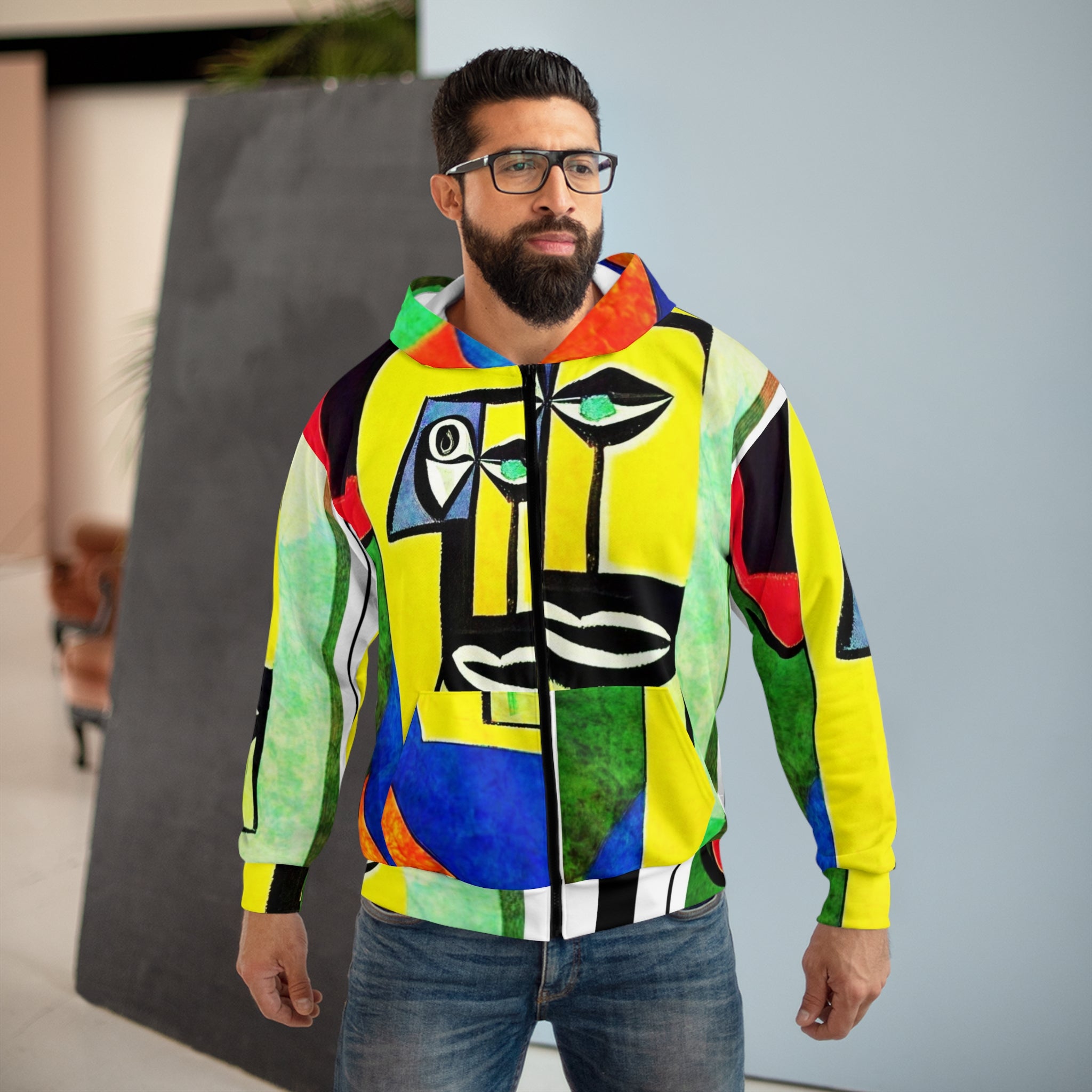 AOP Unisex Zip Hoodie