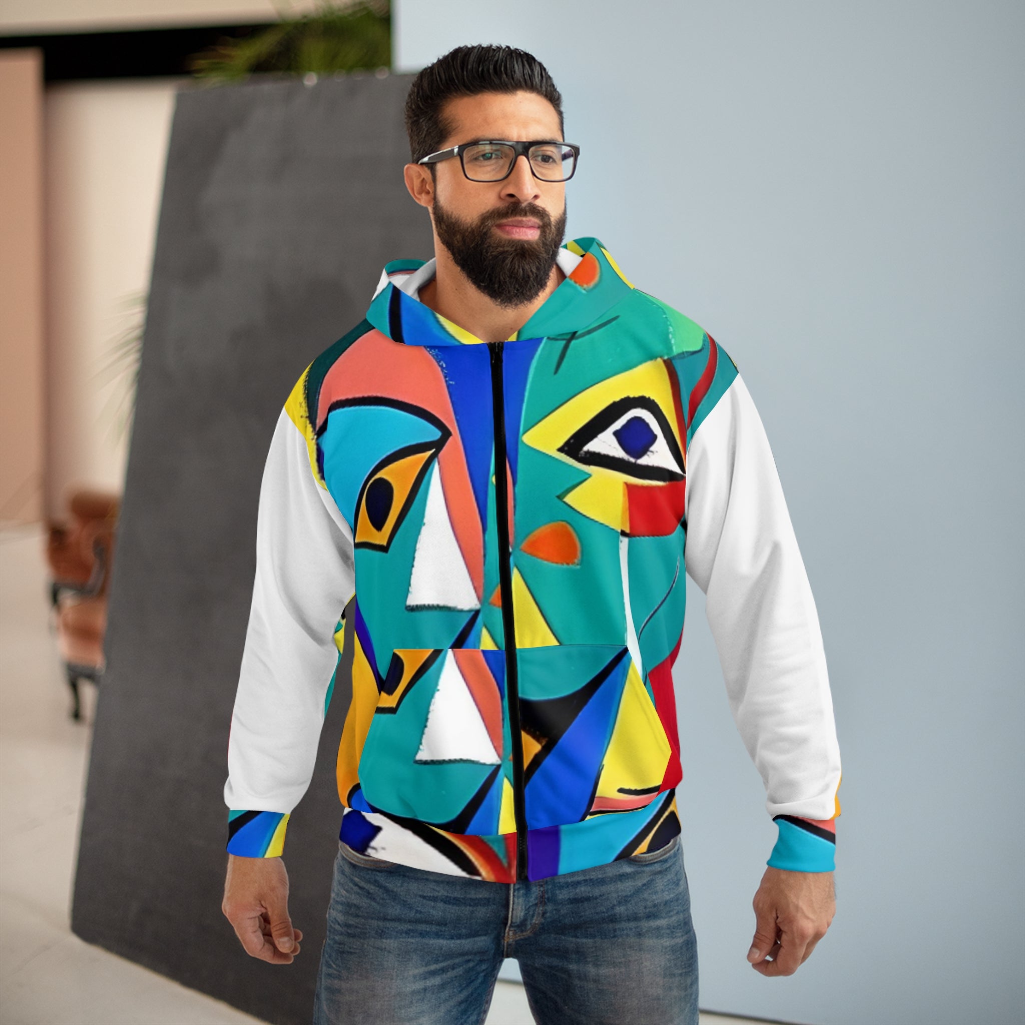 AOP Unisex Zip Hoodie