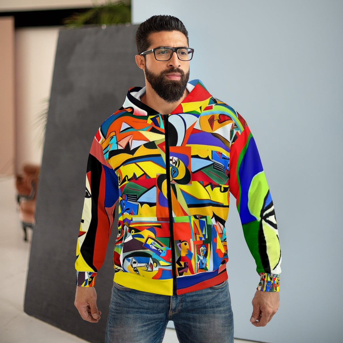 AOP Unisex Zip Hoodie