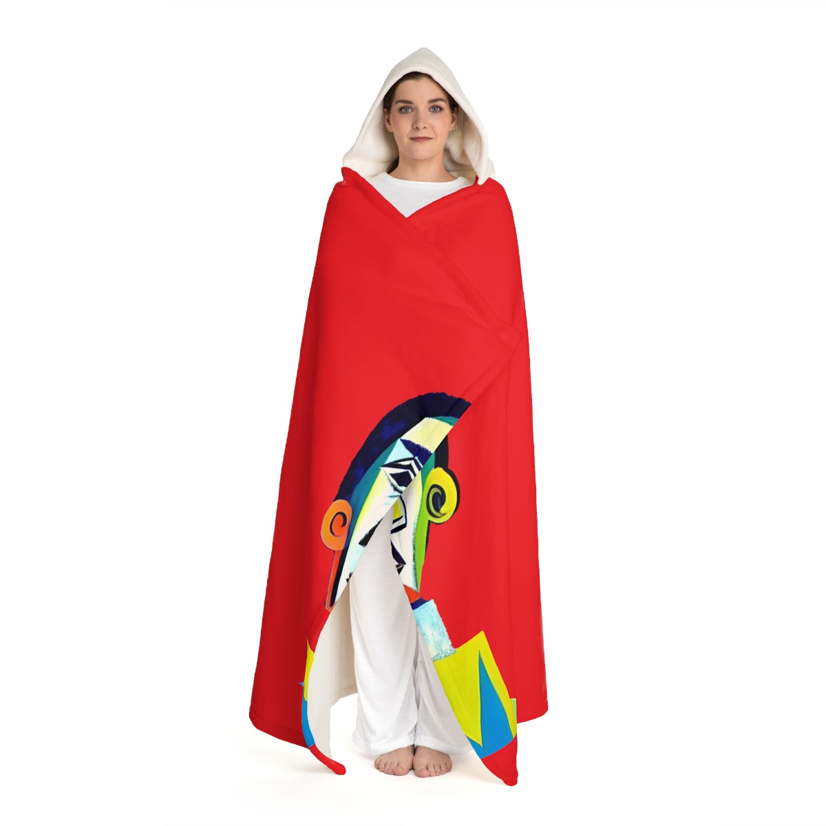 Hooded Sherpa Fleece Blanket