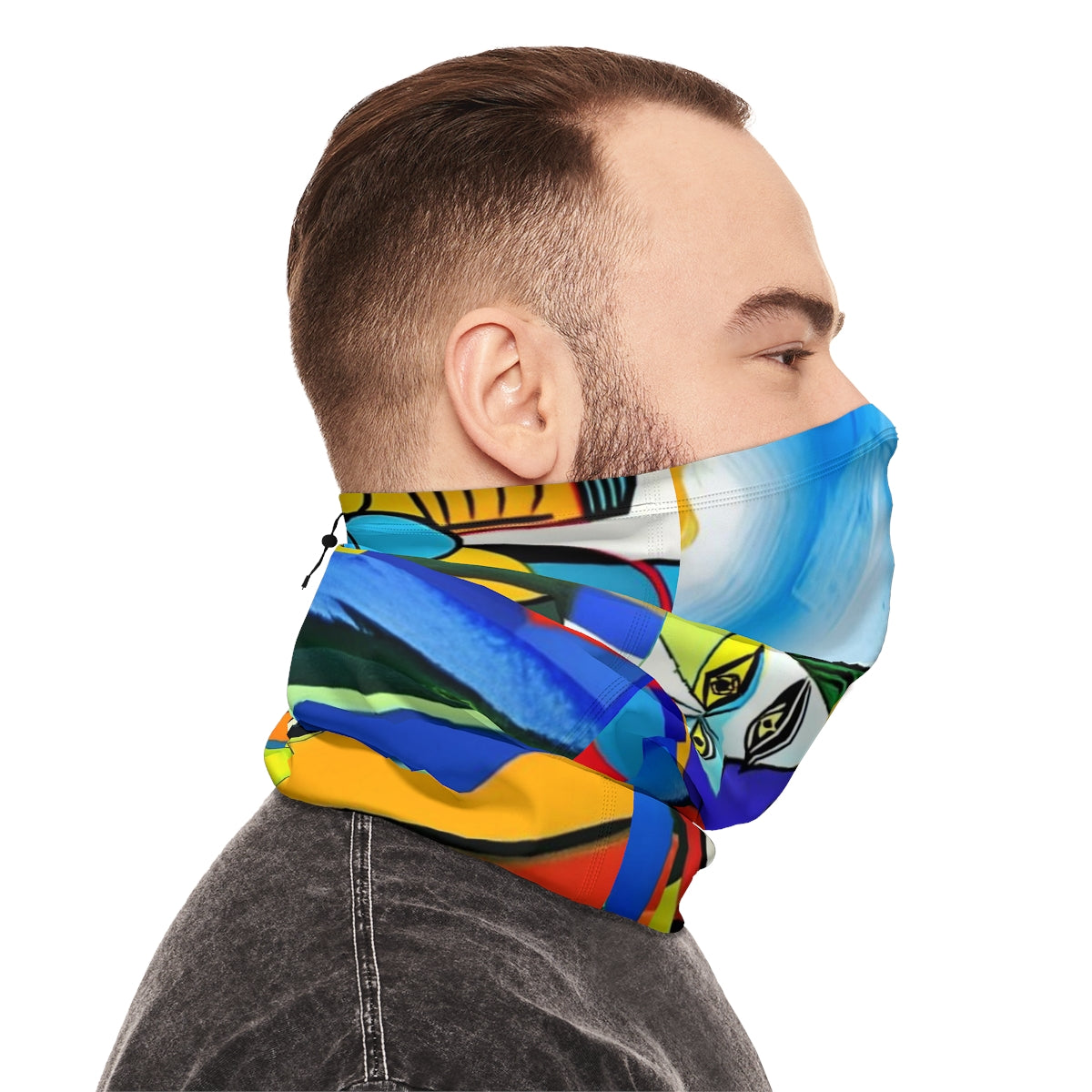 Winter Neck Gaiter With Drawstring