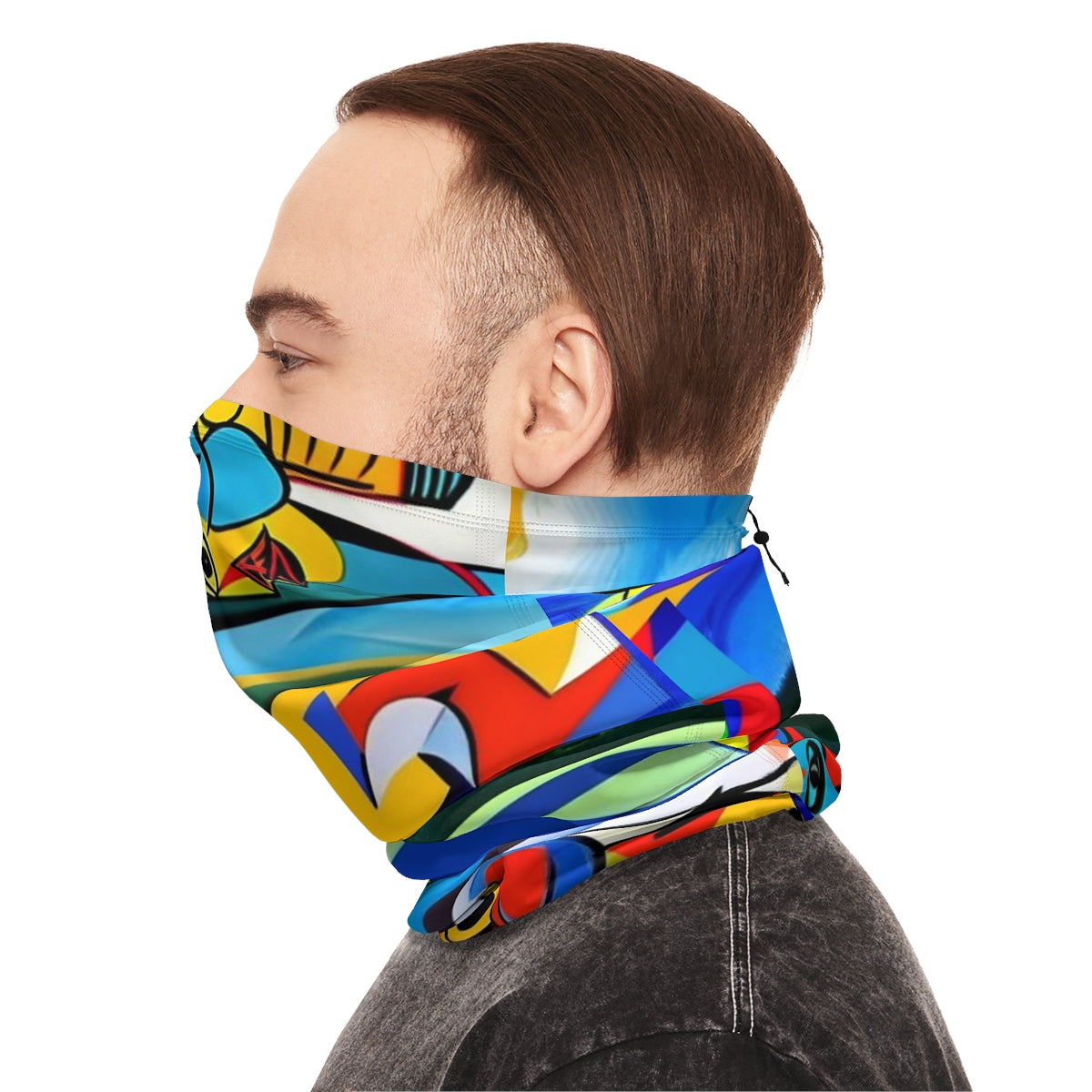 Winter Neck Gaiter With Drawstring